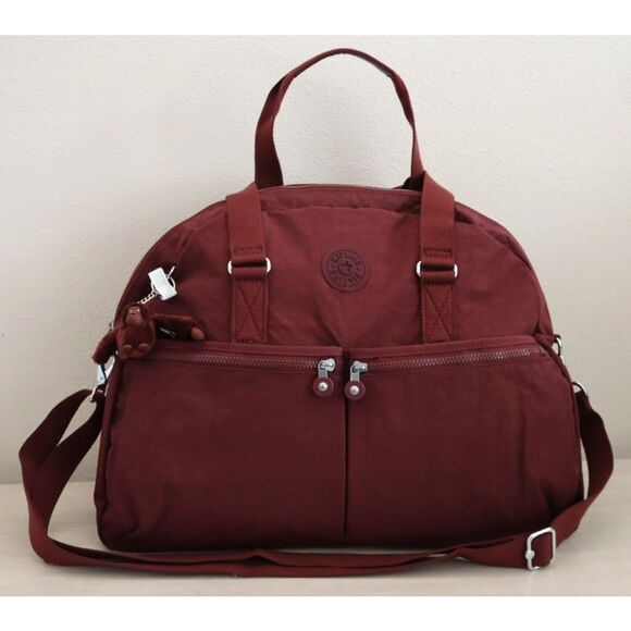 Kipling K15387-6JH WMN's Lg. Merlot/Red Eugina Crossbody Satchel Travel Bag - Picture 1 of 16